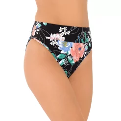 Women's Freshwater Print Banded High-Leg Swim Bottoms