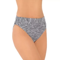 Women's Freshwater Print Banded High-Leg Swim Bottoms -Free the Roses shop 5174048 Perf Wave