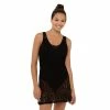 Women's Freshwater Sheer Crochet Swim Cover-Up Dress