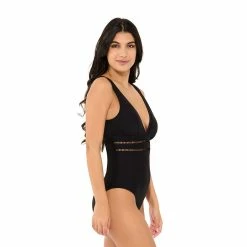 Women's Freshwater Ladder-Trim One-Piece Swimsuit -Free the Roses shop 5267355 ALT2