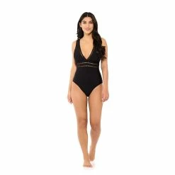 Women's Freshwater Ladder-Trim One-Piece Swimsuit -Free the Roses shop 5267355 ALT3