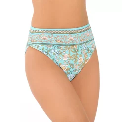 Women's Freshwater Banded High-Leg Swim Bottoms