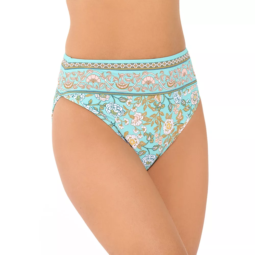 Women's Freshwater Banded High-Leg Swim Bottoms 1 Women's Freshwater Banded High-Leg Swim Bottoms