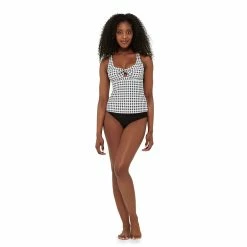 Women's Freshwater Print Bow-Front Tankini Top 9 Women's Freshwater Print Bow-Front Tankini Top -Free the Roses shop 5268463 ALT3