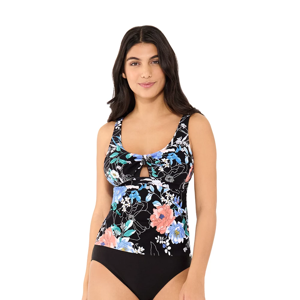 Women's Freshwater Print Bow-Front Tankini Top 2 Women's Freshwater Print Bow-Front Tankini Top - Image 2