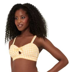 Women's Freshwater Bow-Front Banded Bikini Top -Free the Roses shop 5268465 ALT2