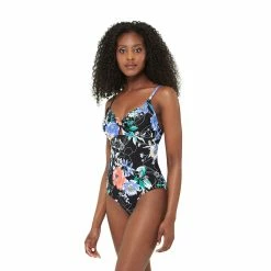 Women's Freshwater Checkered Bow-Front One-Piece Swimsuit -Free the Roses shop 5268467 ALT2