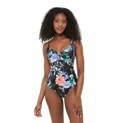 Women's Freshwater Checkered Bow-Front One-Piece Swimsuit