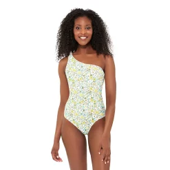 Women's Freshwater Floral One-Shoulder One-Piece Swimsuit -Free the Roses shop 5268468 ALT3