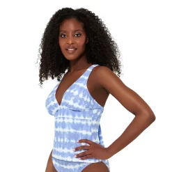 Women's Freshwater Print V-Neck Tankini Top -Free the Roses shop 5268470 ALT2