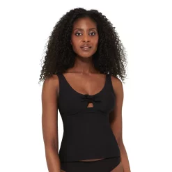 Women's Freshwater Solid Bow-Front Tankini Top
