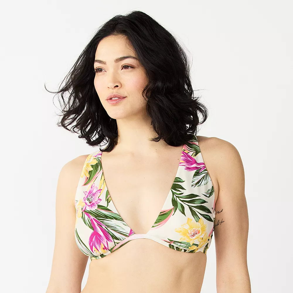 Women's Freshwater Print Underwire Longline Swim Top 2 Women's Freshwater Print Underwire Longline Swim Top - Image 2