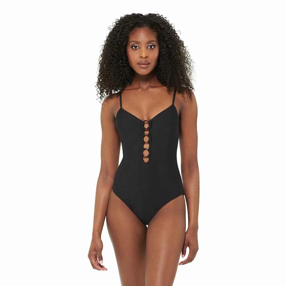 Women's Freshwater O-Ring Cutout One-Piece Swimsuit 1 Women's Freshwater O-Ring Cutout One-Piece Swimsuit