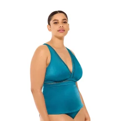 Plus Size Freshwater D-Cup Ladder-Trim Tankini Top 6 Plus Size Freshwater D-Cup Ladder-Trim Tankini Top -Free the Roses shop 5269257 ALT2