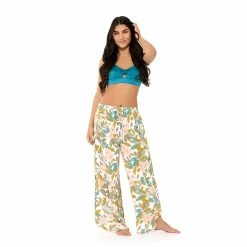 Women's Freshwater Floral Side-Slit Swim Cover-Up Pants -Free the Roses shop 5271116 ALT3