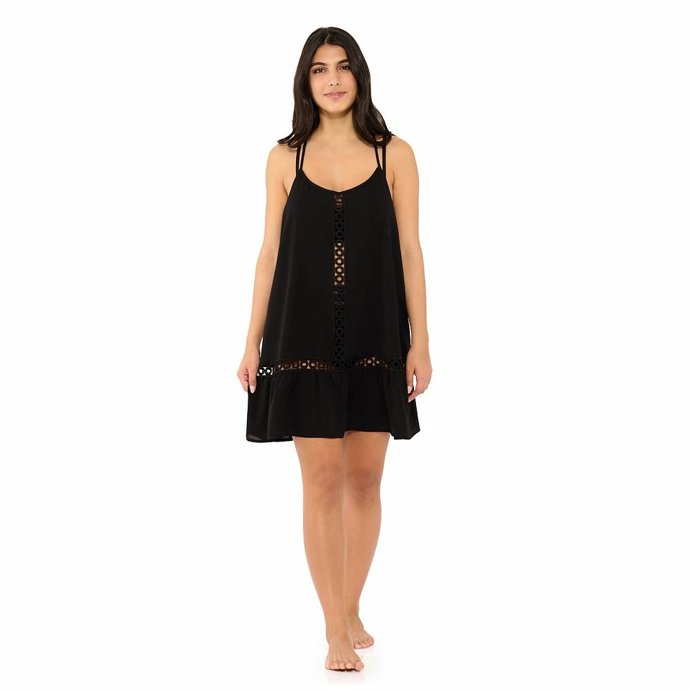 Women's Freshwater Eyelet-Trim Swim Cover-Up Dress 5 Women's Freshwater Eyelet-Trim Swim Cover-Up Dress - Image 5