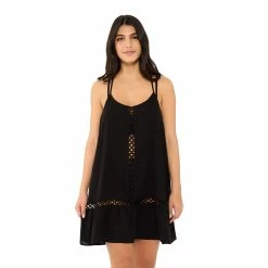 Women's Freshwater Eyelet-Trim Swim Cover-Up Dress