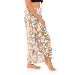 Plus Size Freshwater Floral Side-Slit Swim Cover-Up Pants Print -Free the Roses shop 5271120 ALT2