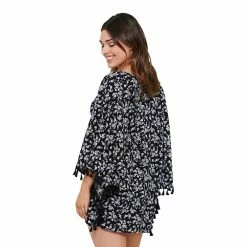 Women's Freshwater Tassel-Trim Swim Cover-Up Kimono -Free the Roses shop 5271125 ALT