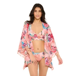 Women's Freshwater Tassel-Trim Swim Cover-Up Kimono -Free the Roses shop 5271125 Jungle Gar