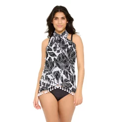Women's Freshwater Side-Tie Pareo Swim Cover-Up -Free the Roses shop 5271138 Floral Soul