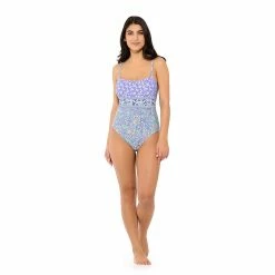Women's Freshwater Mixed-Print Squareneck One-Piece Swimsuit -Free the Roses shop 5271816 ALT3