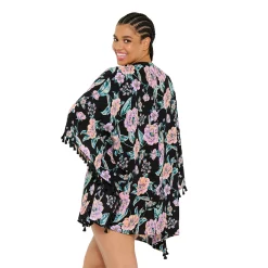 Plus Size Freshwater Swim Cover-Up Pareo -Free the Roses shop 5502599 ALT