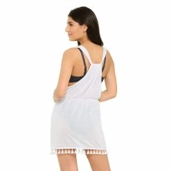 Women's Freshwater Tassel Crossover One-Piece Coverup dress -Free the Roses shop 5502602 ALT