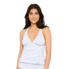Women's Freshwater Striped Smoothing Tankini Top