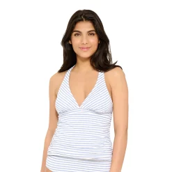 Women's Freshwater Striped Smoothing Tankini Top