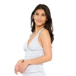 Women's Freshwater Striped Smoothing Tankini Top -Free the Roses shop 5508354 ALT2