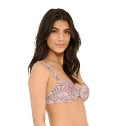 Women's Freshwater Print Underwire Bikini Top -Free the Roses shop 5508369 ALT2