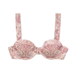 Women's Freshwater Print Underwire Bikini Top -Free the Roses shop 5508369 ALT4