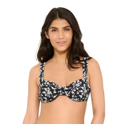 Women's Freshwater Print Underwire Bikini Top -Free the Roses shop 5508369 Primerose
