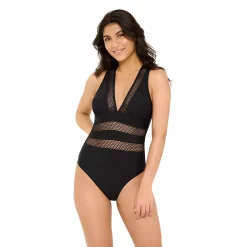 Women's Freshwater Mesh Crossback One-Piece Swimsuit