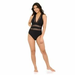 Women's Freshwater Mesh Crossback One-Piece Swimsuit -Free the Roses shop 5508378 ALT4
