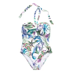 Women's Freshwater Keyhole Halter One-Piece Swimsuit -Free the Roses shop 5508382 ALT5