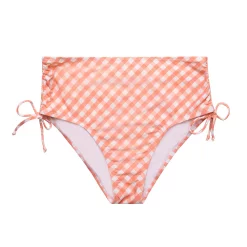 Women's Freshwater Checked Ruched High-Waist Swim Bottoms -Free the Roses shop 5508387 ALT5