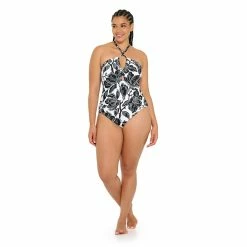 Plus Size Freshwater Keyhole Halter One-Piece Swimsuit 7 Plus Size Freshwater Keyhole Halter One-Piece Swimsuit -Free the Roses shop 5508428 ALT3