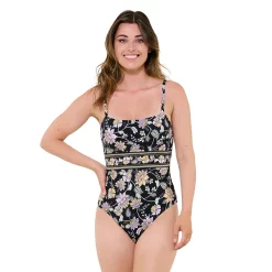Women's Freshwater Floral Banded One-Piece Swimsuit