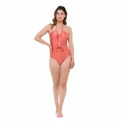 Women's Freshwater Ruched Front-Tie One-Piece Swimsuit 10 Women's Freshwater Ruched Front-Tie One-Piece Swimsuit -Free the Roses shop 5772953 ALT3