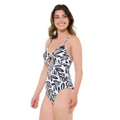 Women's Freshwater Cutout Knotted One-Piece Swimsuit -Free the Roses shop 5772957 ALT2