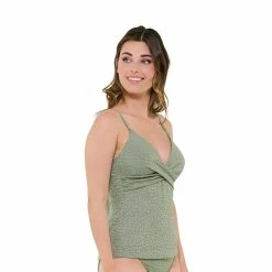 Women's Freshwater Front-Wrap Tankini Top -Free the Roses shop 5772975 ALT2
