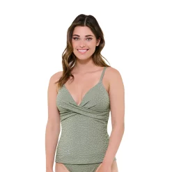 Free the Roses shop 31 Women's Freshwater Front-Wrap Tankini Top