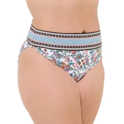 Plus Size Freshwater Banded Swim Bottom