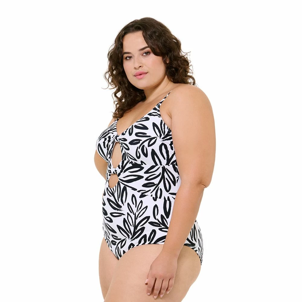 Plus Size Freshwater Cutout Knotted One-Piece Swimsuit 4 Plus Size Freshwater Cutout Knotted One-Piece Swimsuit - Image 4