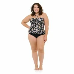 Plus Size Freshwater Halter Tankini Top -Free the Roses shop 5773014 ALT3