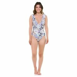 Women's Freshwater Ruffled Strap One-Piece Swimsuit 8 Women's Freshwater Ruffled Strap One-Piece Swimsuit -Free the Roses shop 5773018 ALT3