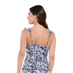 Women's Freshwater Ruffled Strap Tankini Top -Free the Roses shop 5773020 ALT