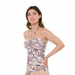 Women's Freshwater Halter One-Piece Swimsuit -Free the Roses shop 5773027 ALT2